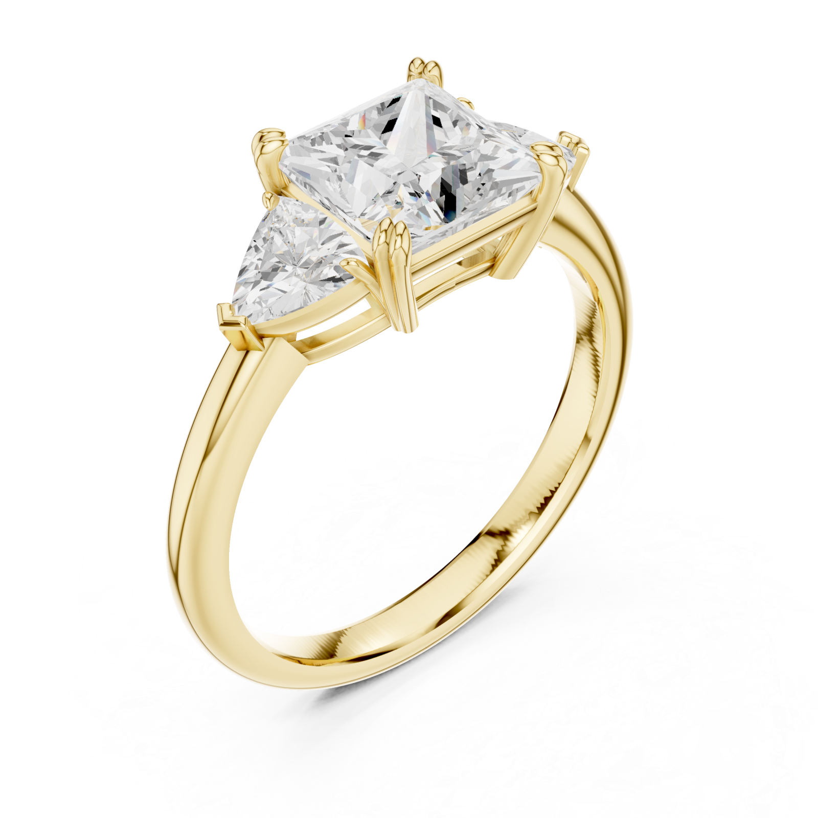 Gold Majestic Tria Centerpiece Ring Right View