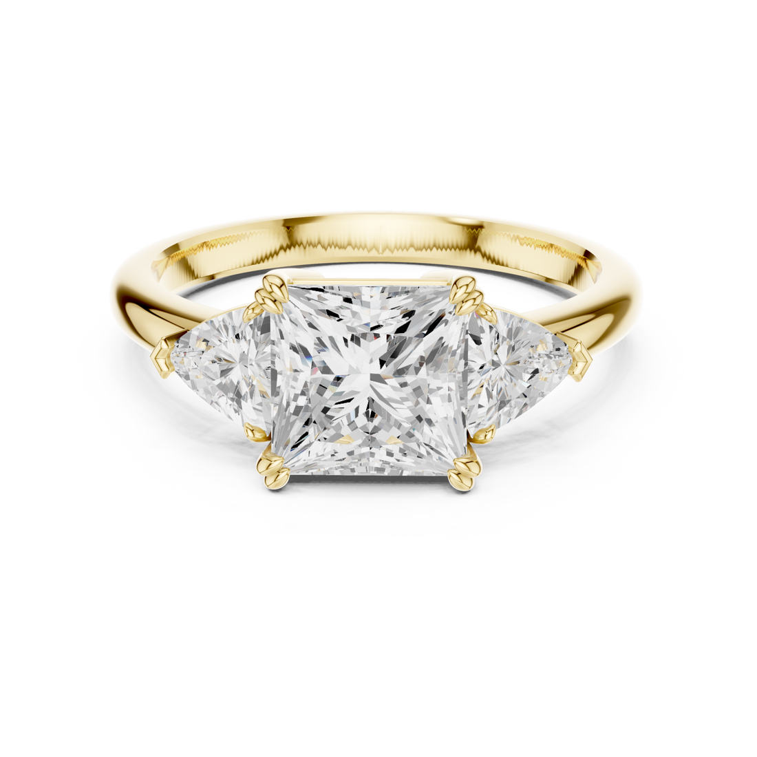 Gold Majestic Tria Centerpiece Ring Right View