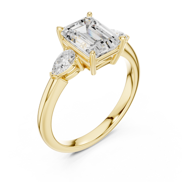 Gold Eternal Promise Emerald Cut Ring Right View