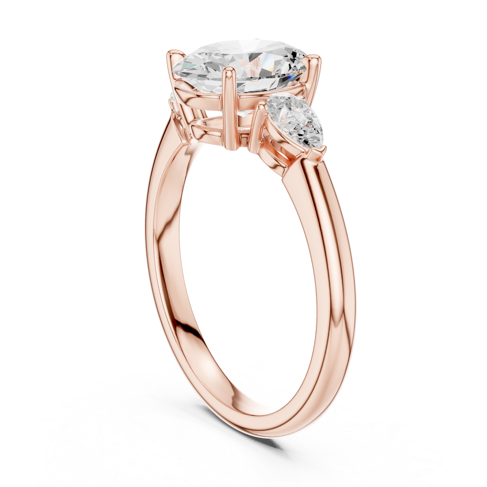  Rose Gold Oval Muse Statement Ring Left View