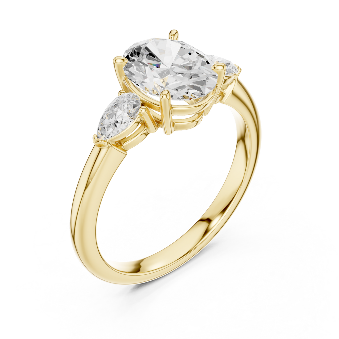 Gold Oval Muse Statement Ring Right View