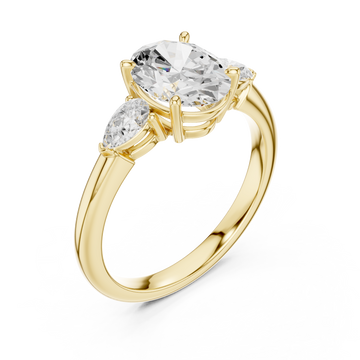 Gold Oval Muse Statement Ring Right View