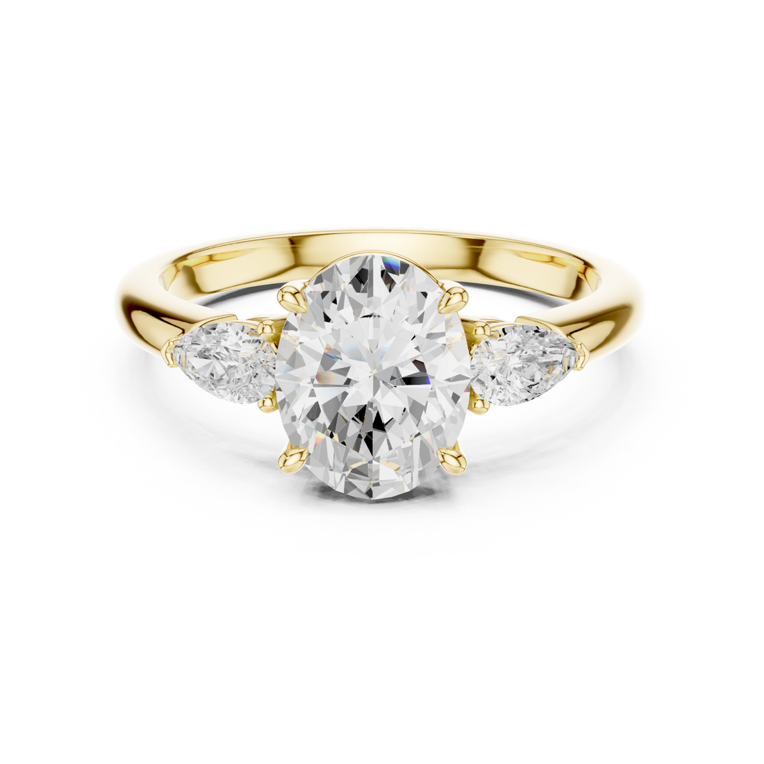 Gold Oval Muse Statement Ring Right View