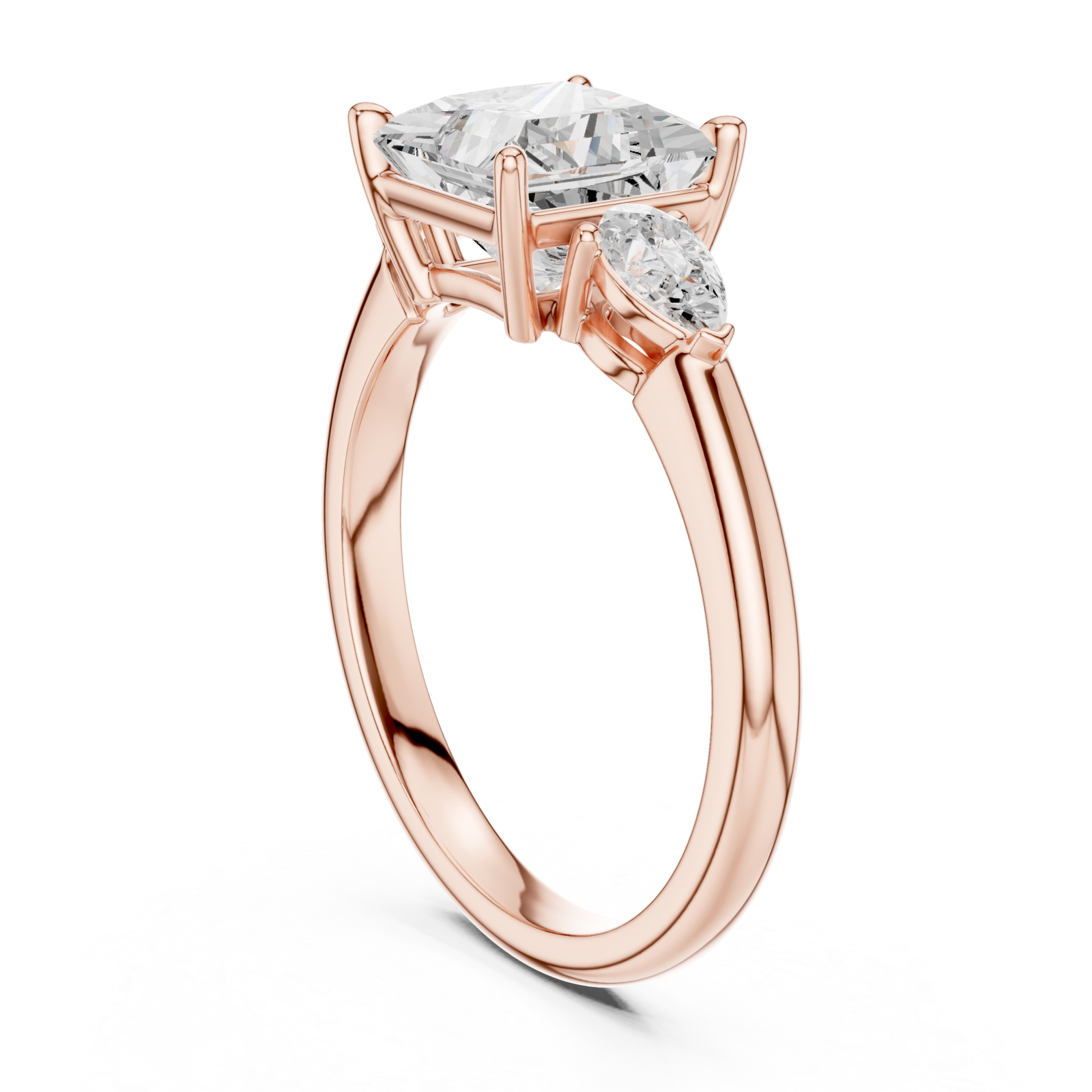  Rose Gold Radiant Majesty Eternity Ring Left View