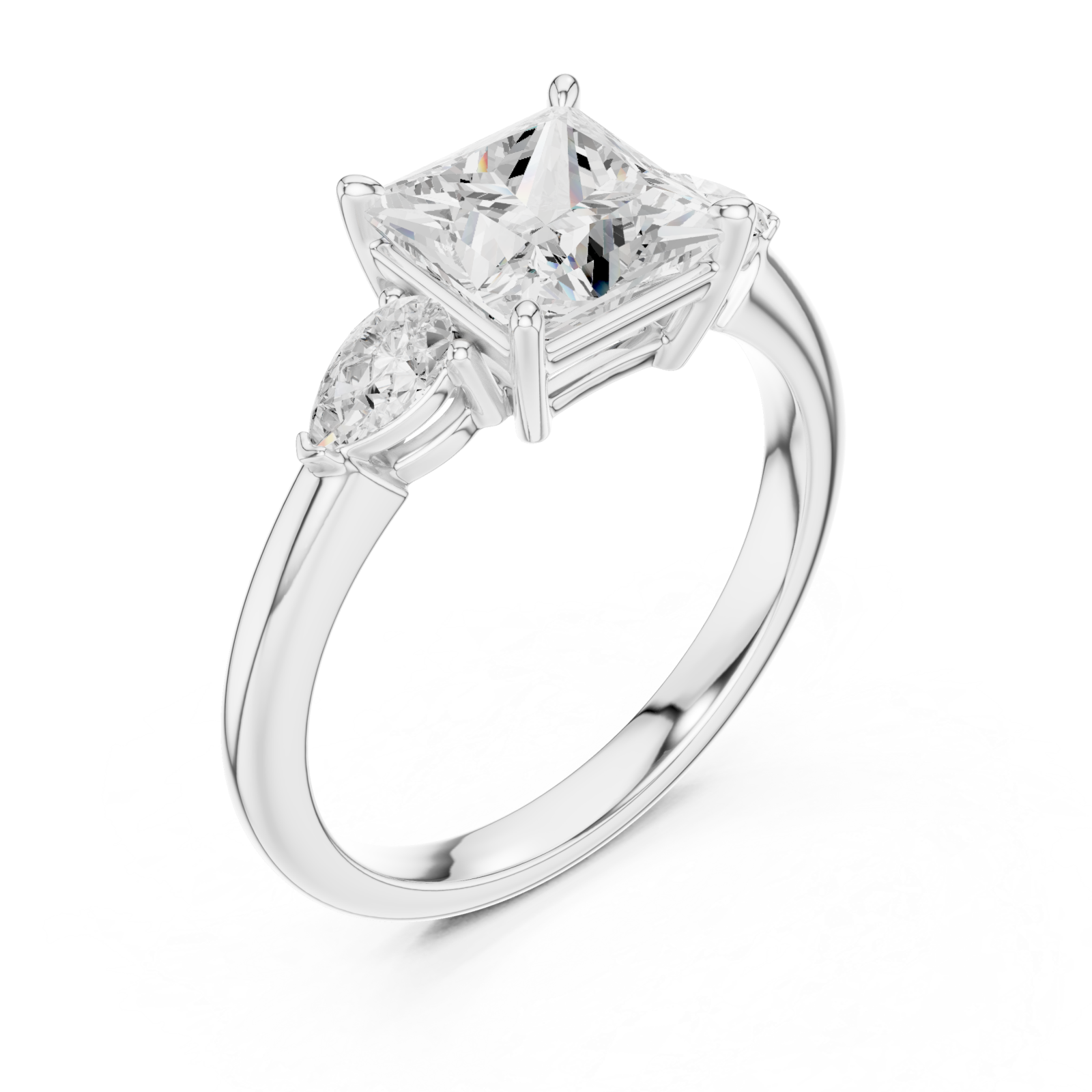  White Gold Radiant Majesty Eternity Ring Right View