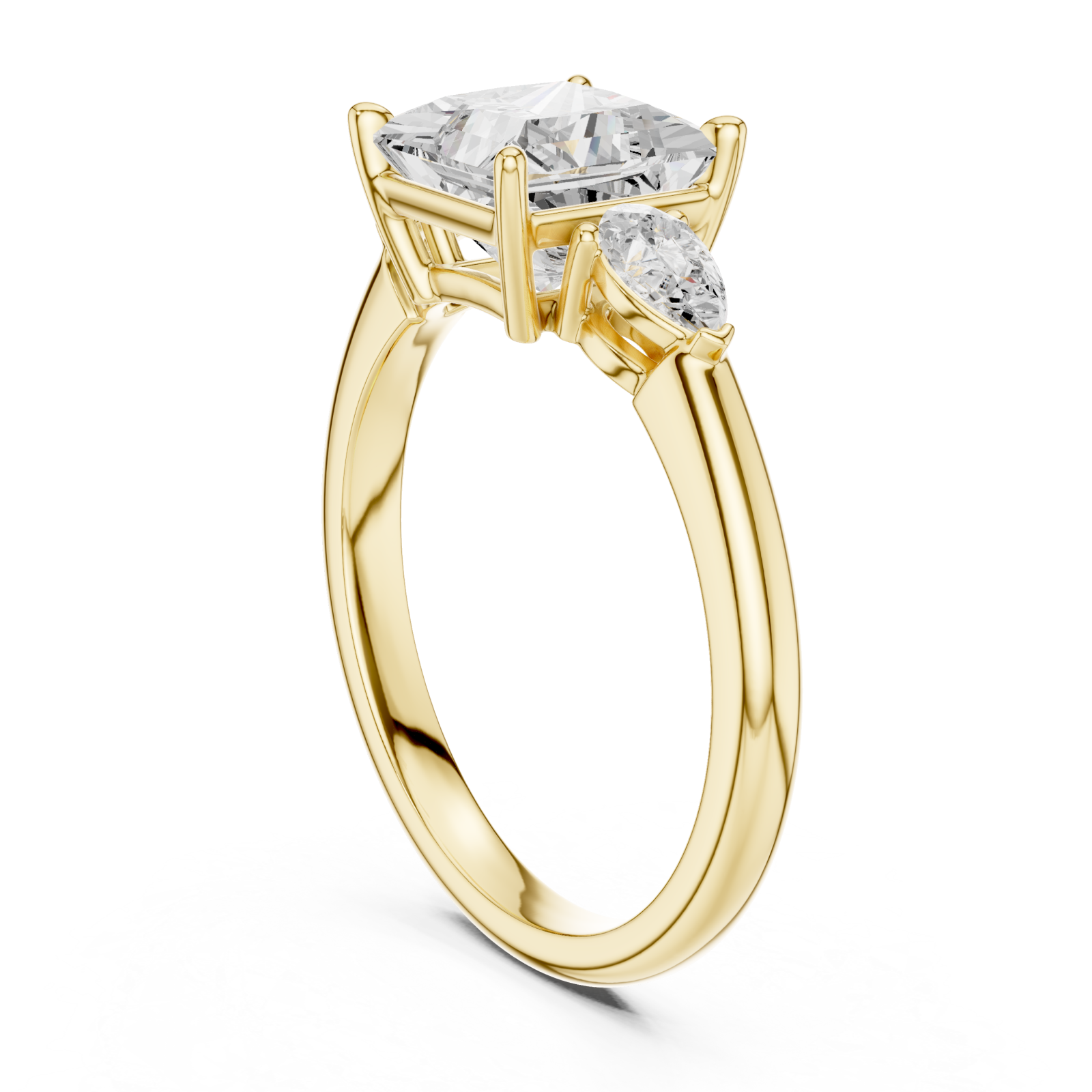  Gold Radiant Majesty Eternity Ring Left View