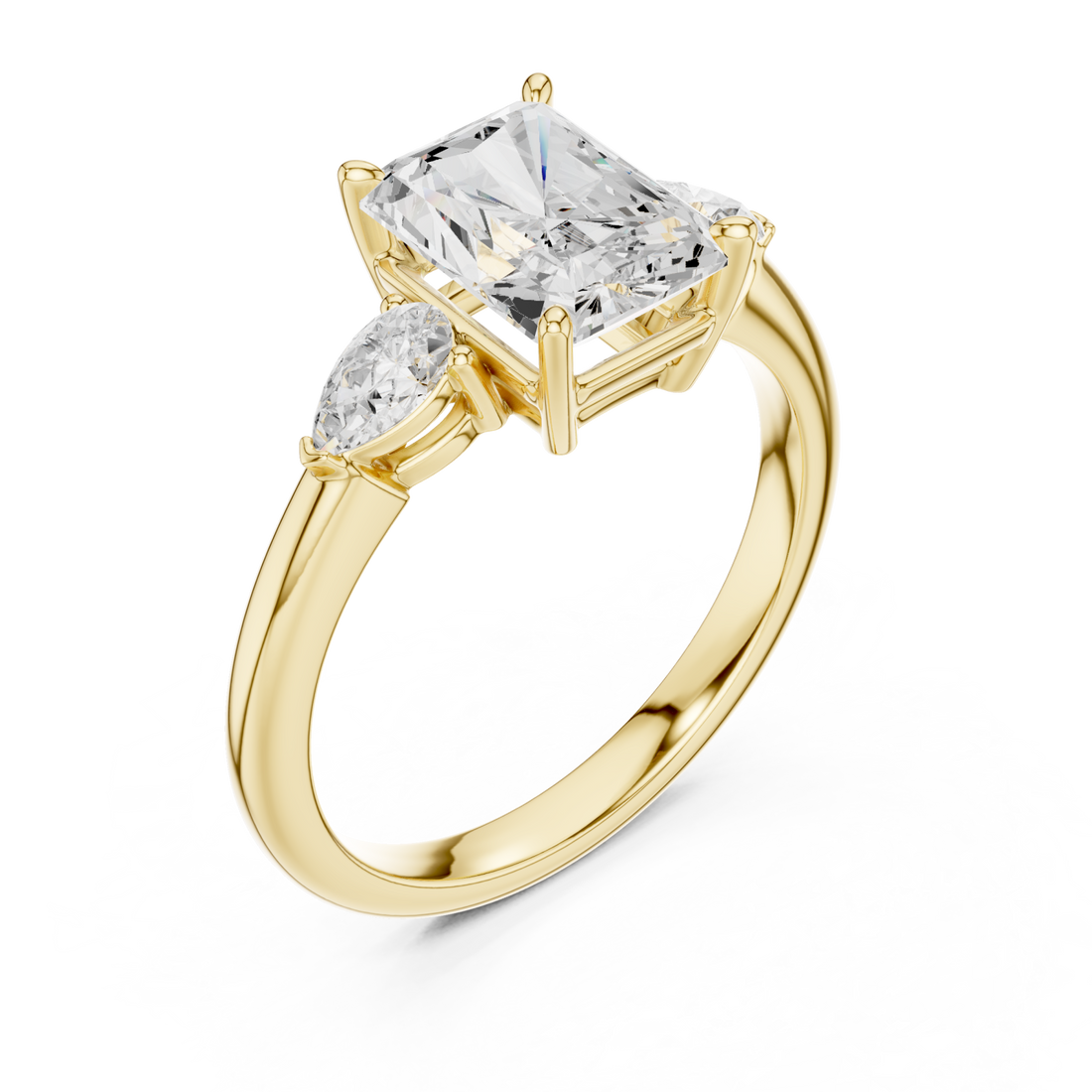 Gold Radiant Prism Embrace Ring Right View