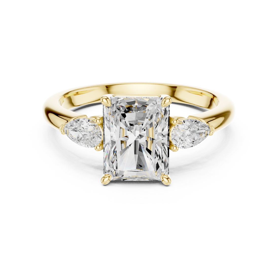 Gold Radiant Prism Embrace Ring Right View