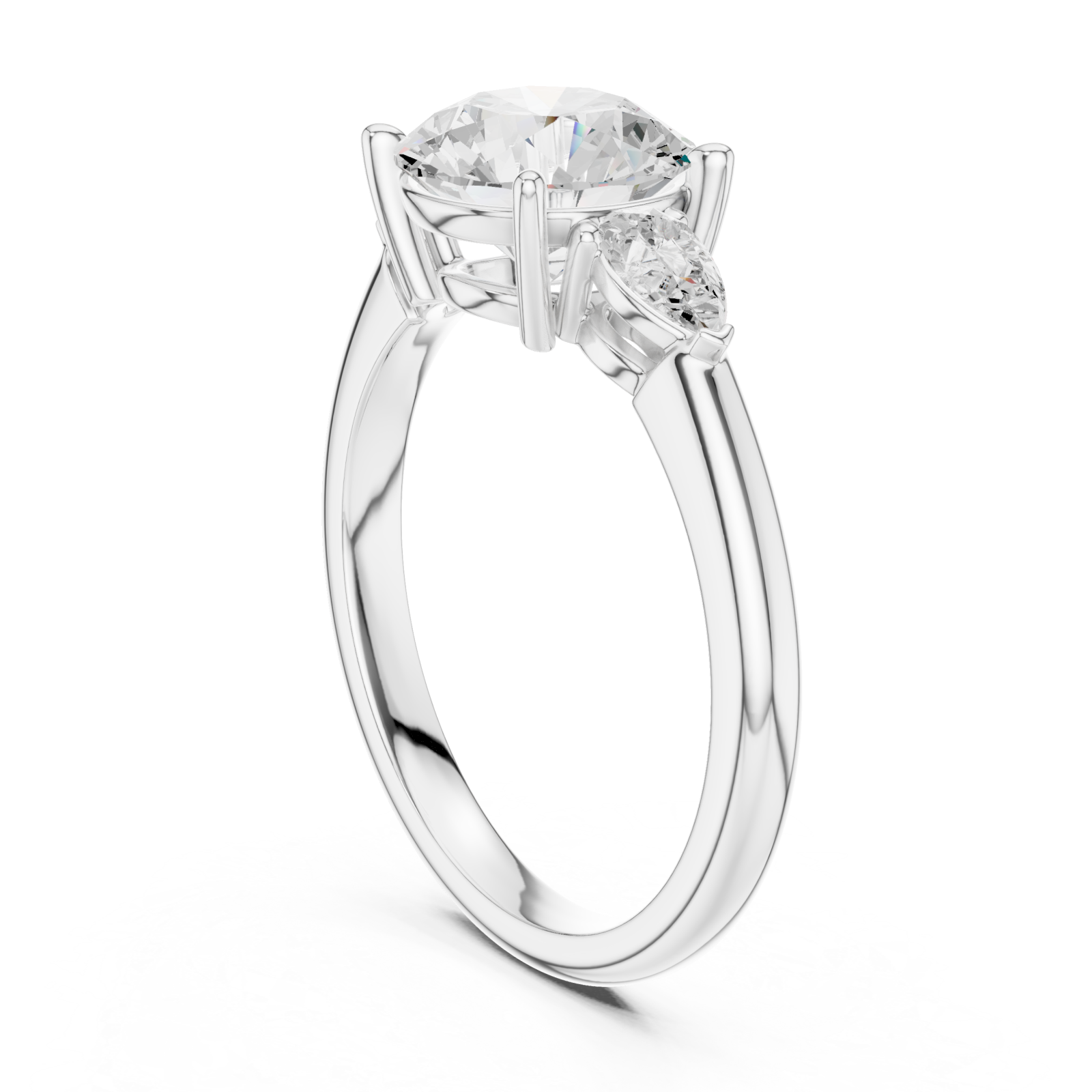  White Gold Starlit Embrace Ring Left View