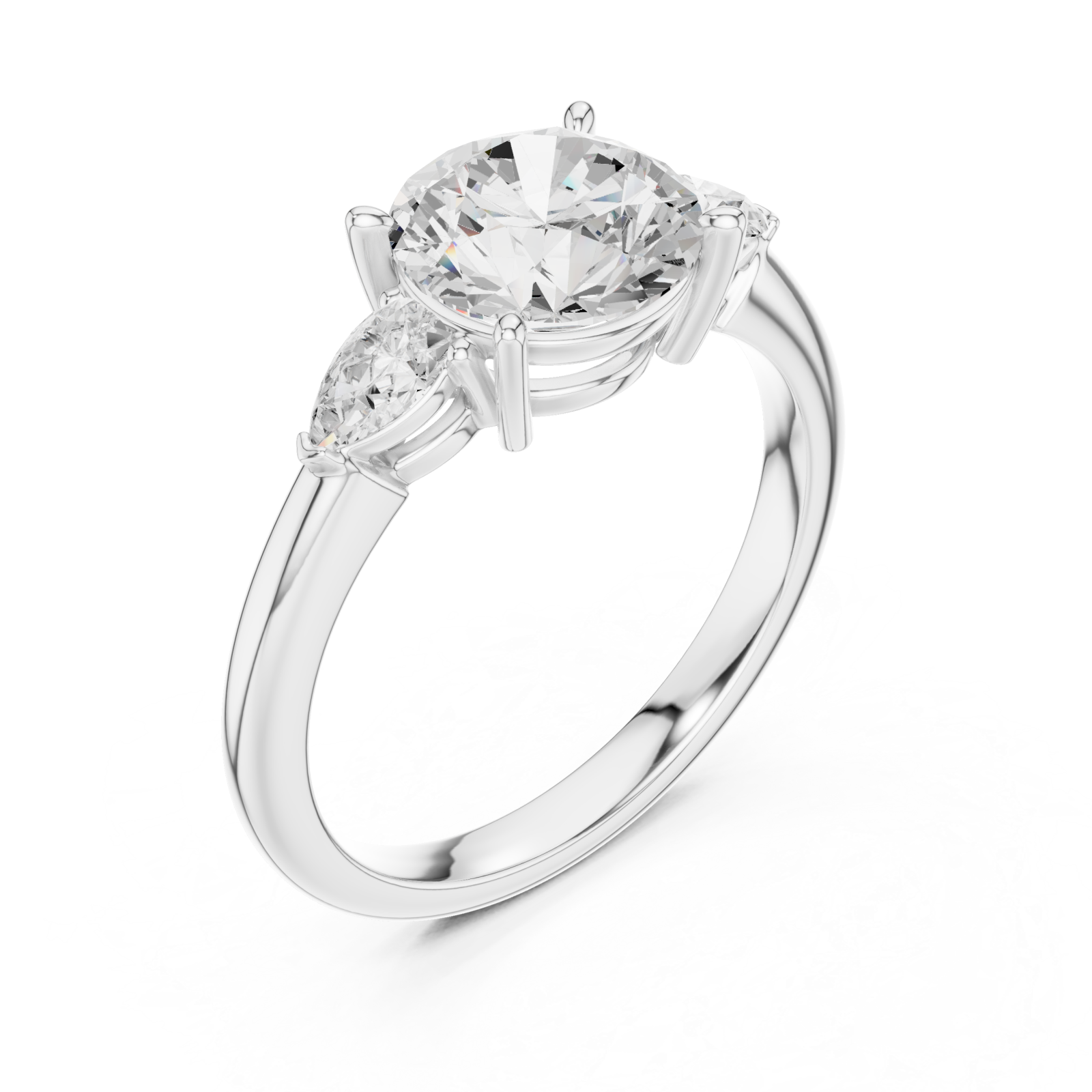  White Gold Starlit Embrace Ring Right View