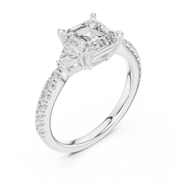  White Gold Lumina Regal Solitaire Ring Right View