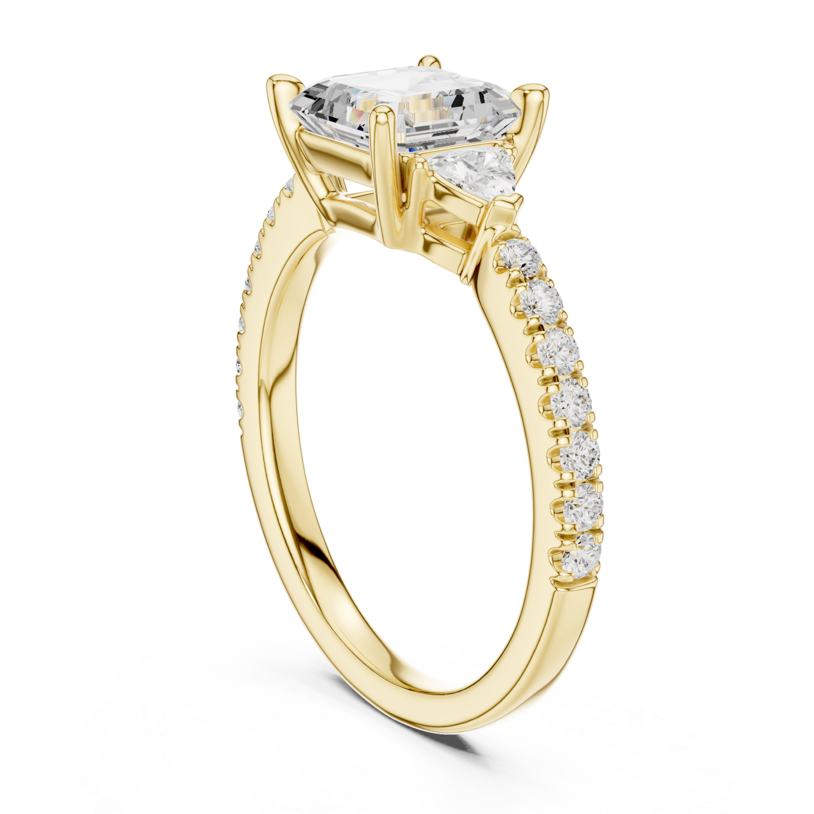  Gold Lumina Regal Solitaire Ring Left View