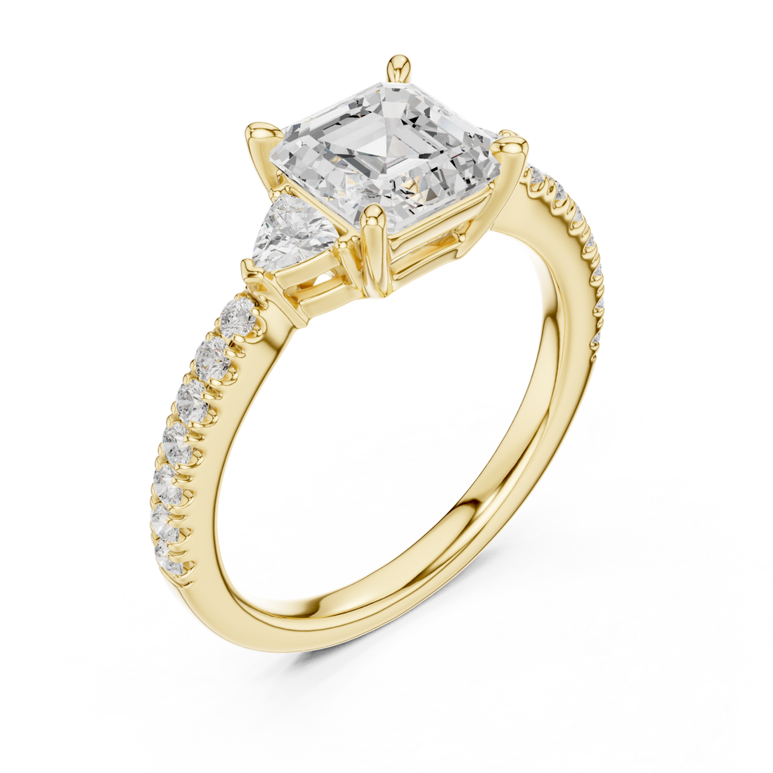 Gold Lumina Regal Solitaire Ring Right View