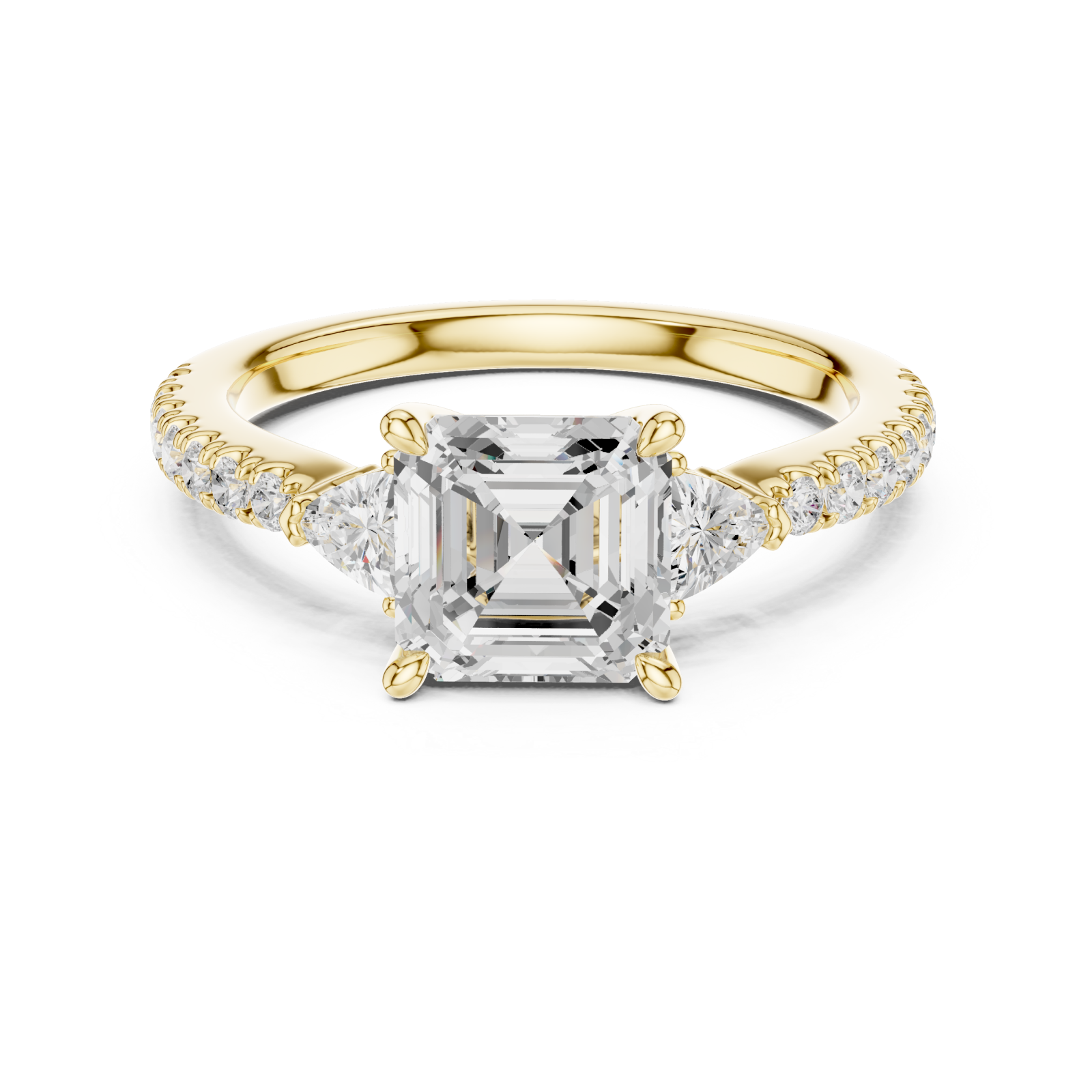  Gold Lumina Regal Solitaire Ring Front View