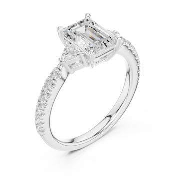  White Gold Starlit Cascade Engagement Ring Right View