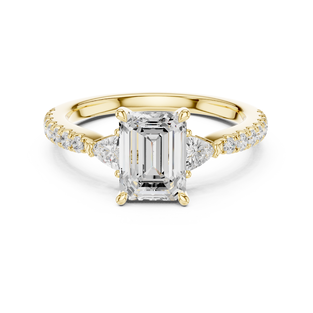 Gold Starlit Cascade Engagement Ring Right View