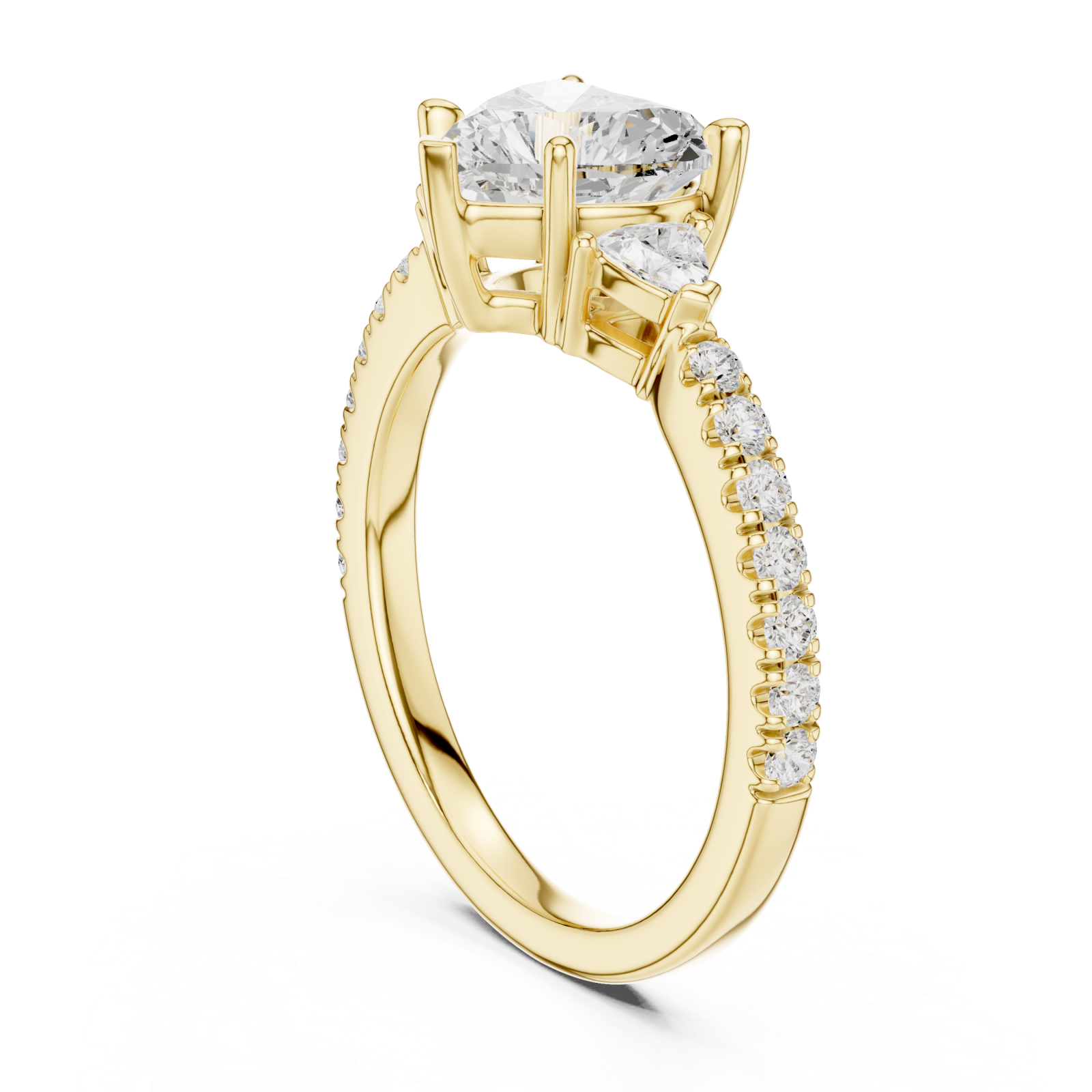  Gold Harmony Trio Embrace Ring Left View