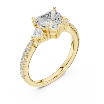 Gold Harmony Trio Embrace Ring Right View