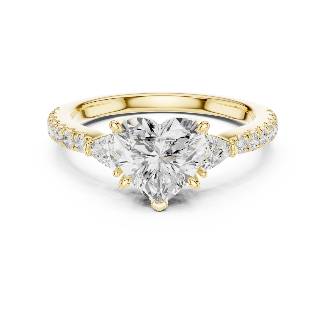Gold Harmony Trio Embrace Ring Right View