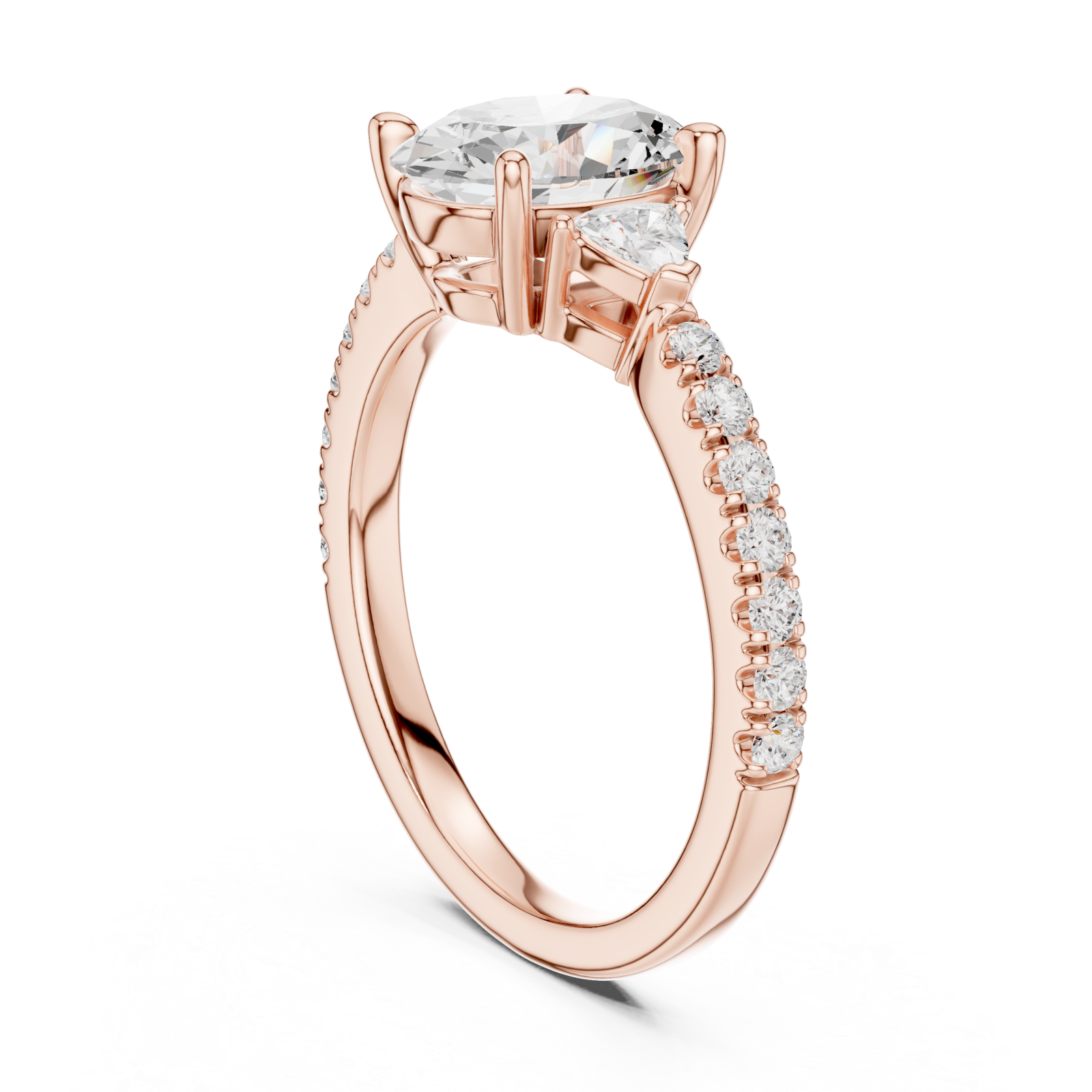  Rose Gold Eternal Grace Solitaire Ring Left View