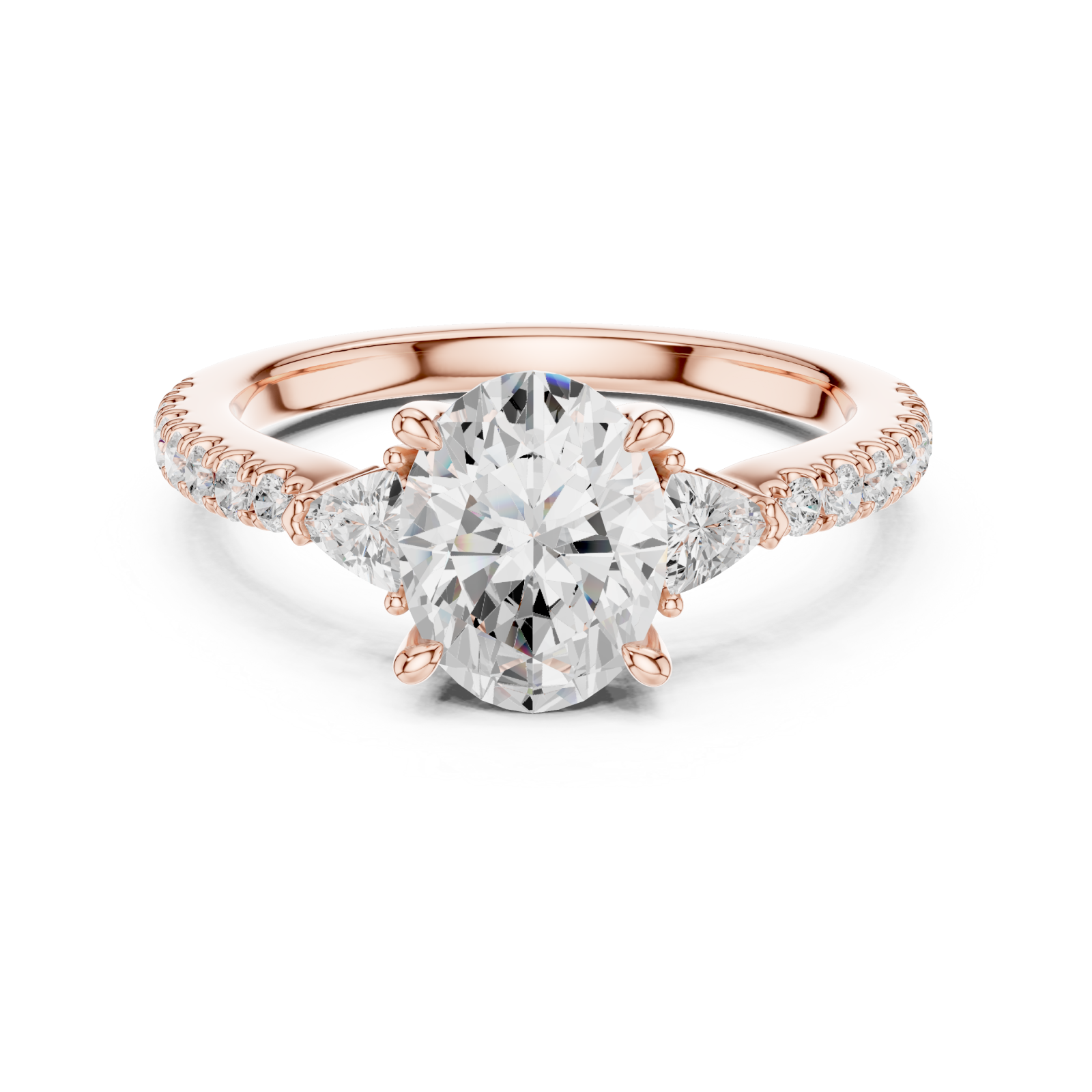  Rose Gold Eternal Grace Solitaire Ring Front View