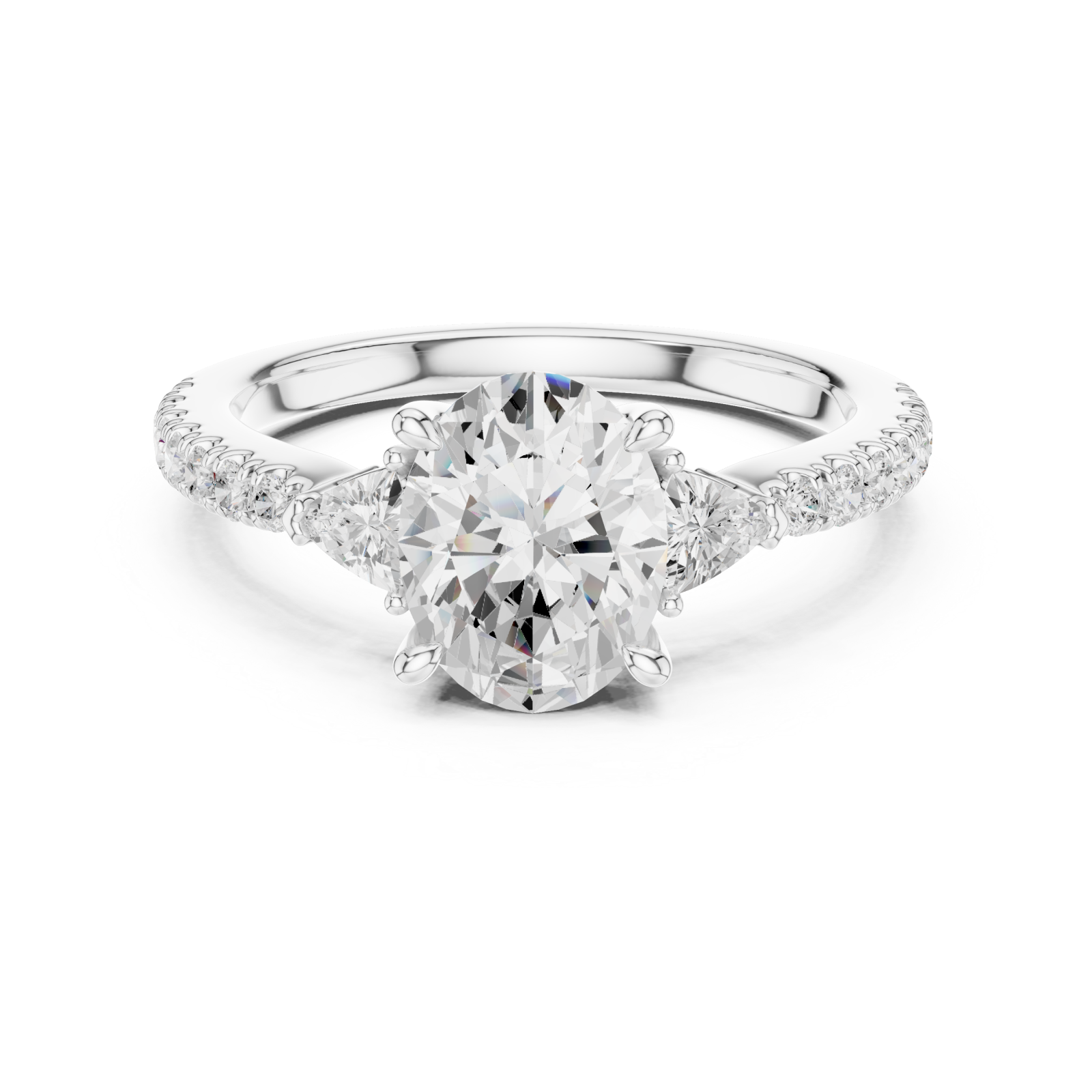  White Gold Eternal Grace Solitaire Ring Front View