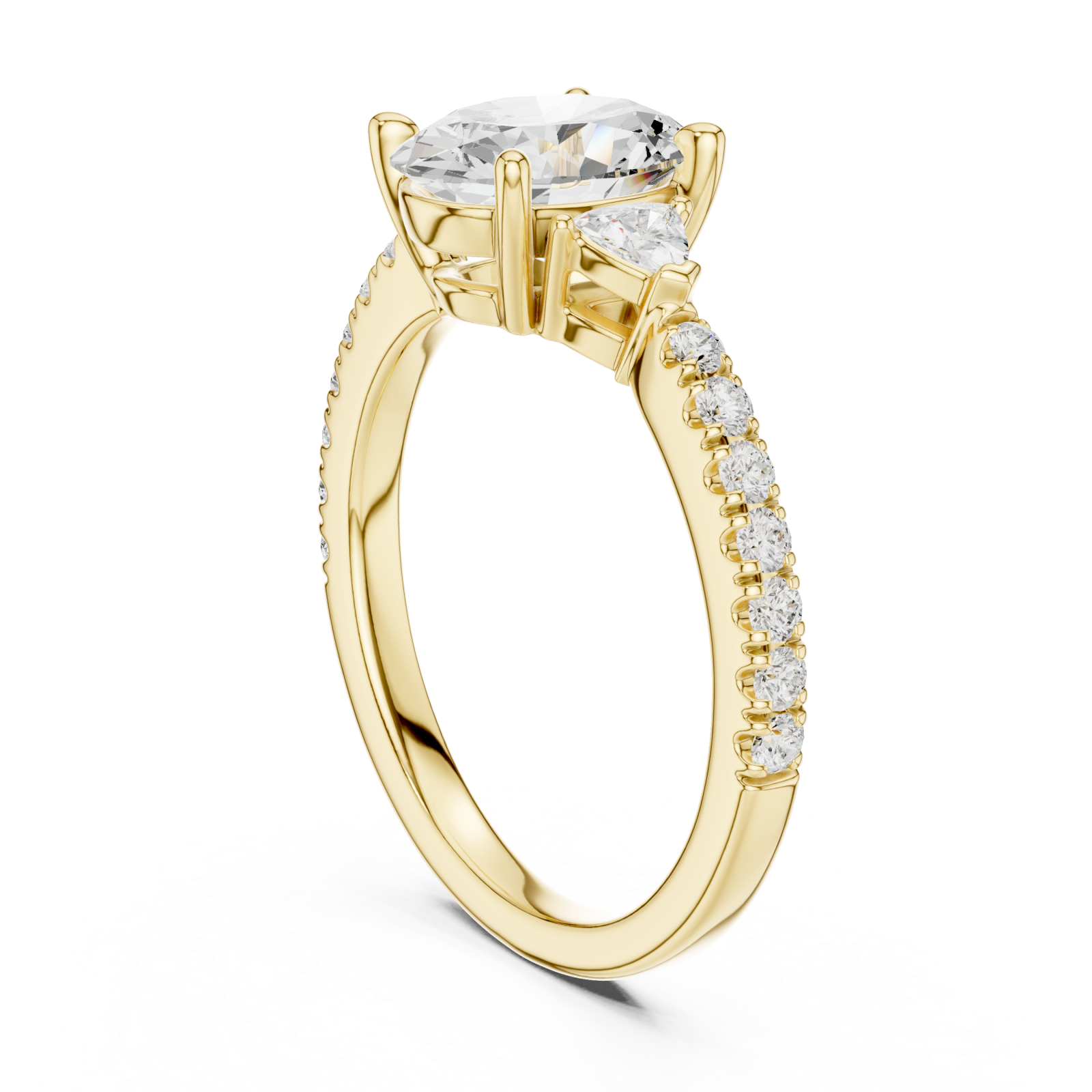  Gold Eternal Grace Solitaire Ring Left View