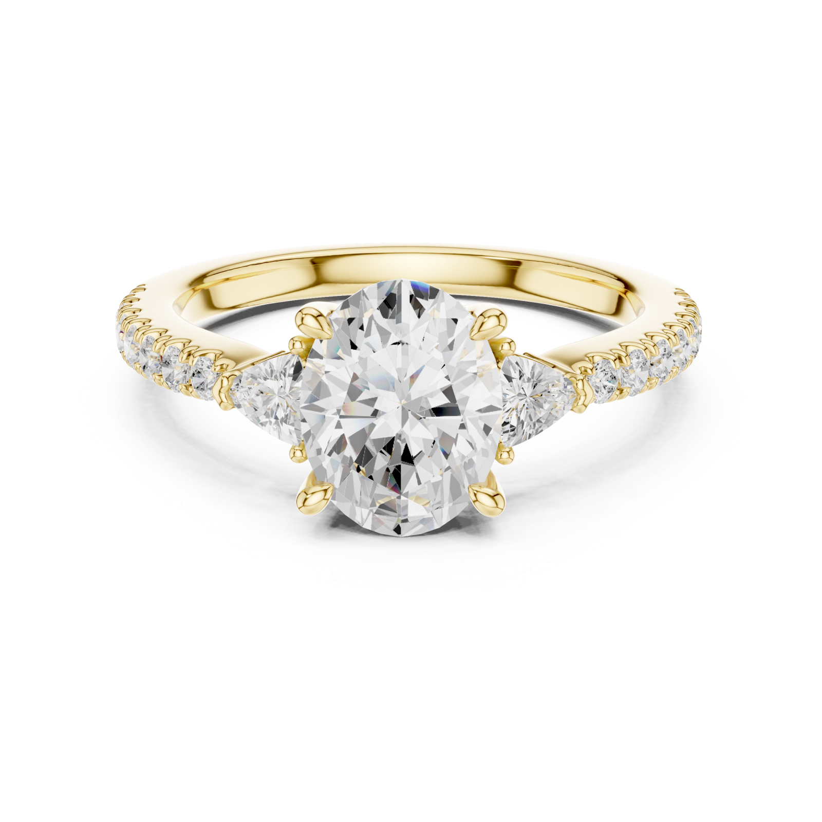  Gold Eternal Grace Solitaire Ring Front View