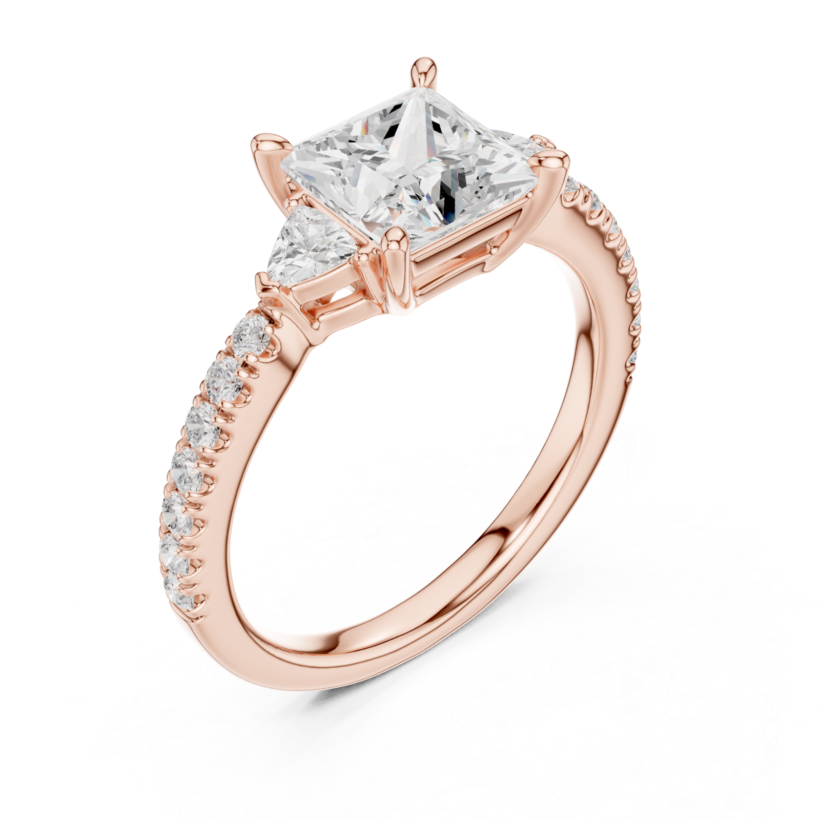  Rose Gold Opulent Radiance Halo Band Ring Right View