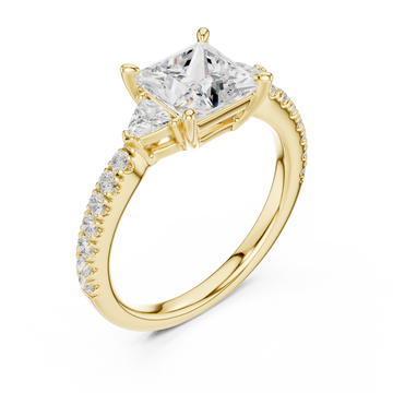 Gold Opulent Radiance Halo Band Ring Right View