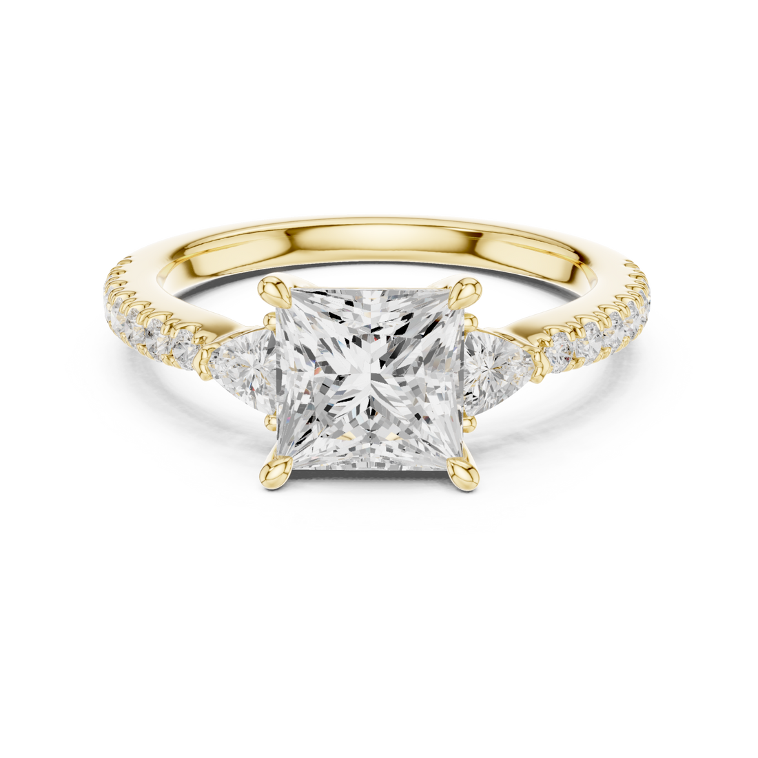 Gold Opulent Radiance Halo Band Ring Right View