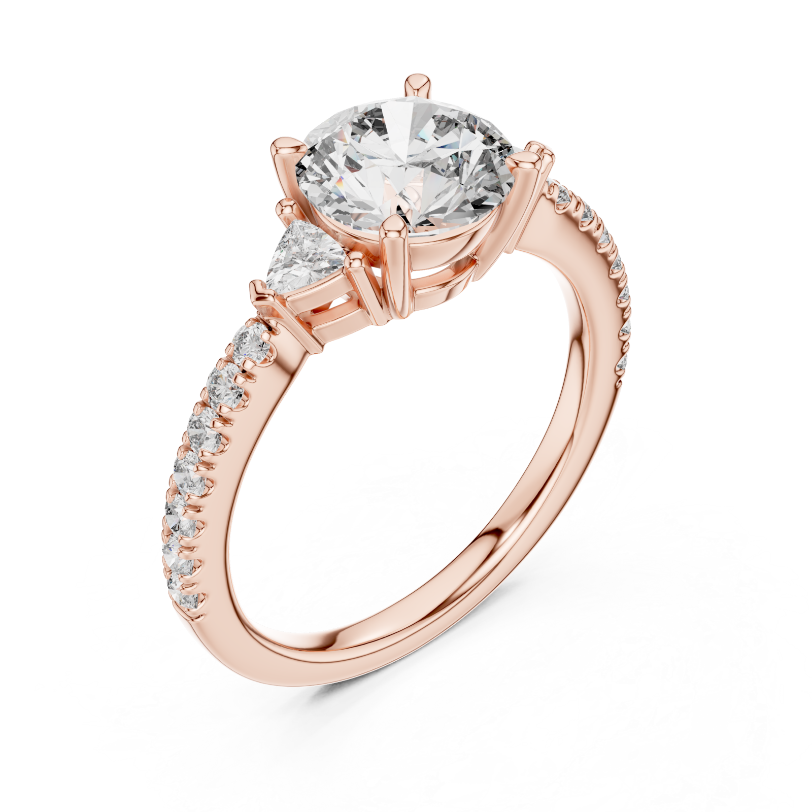  Rose Gold Twilight Embrace Celebration Ring Right View