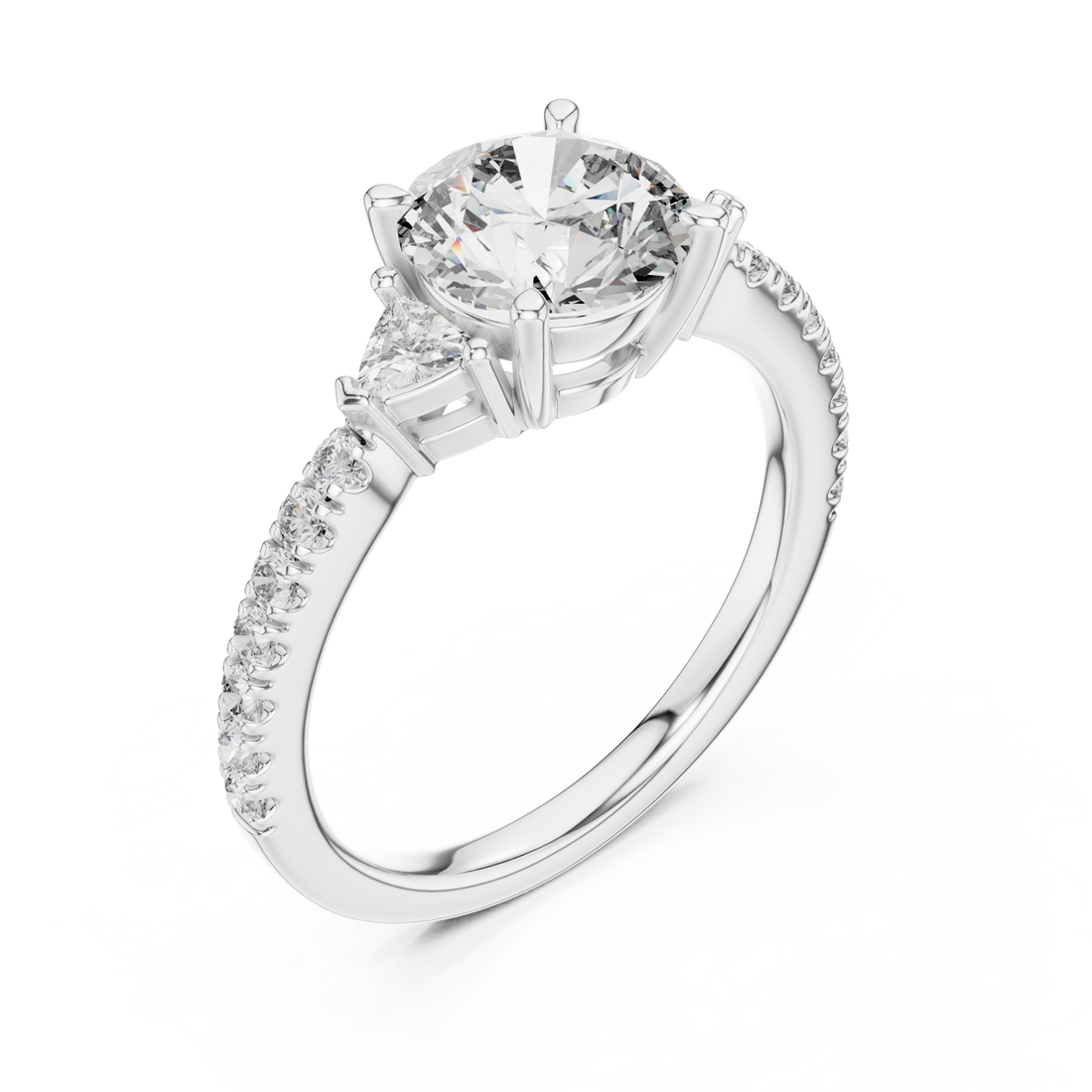  White Gold Twilight Embrace Celebration Ring Right View