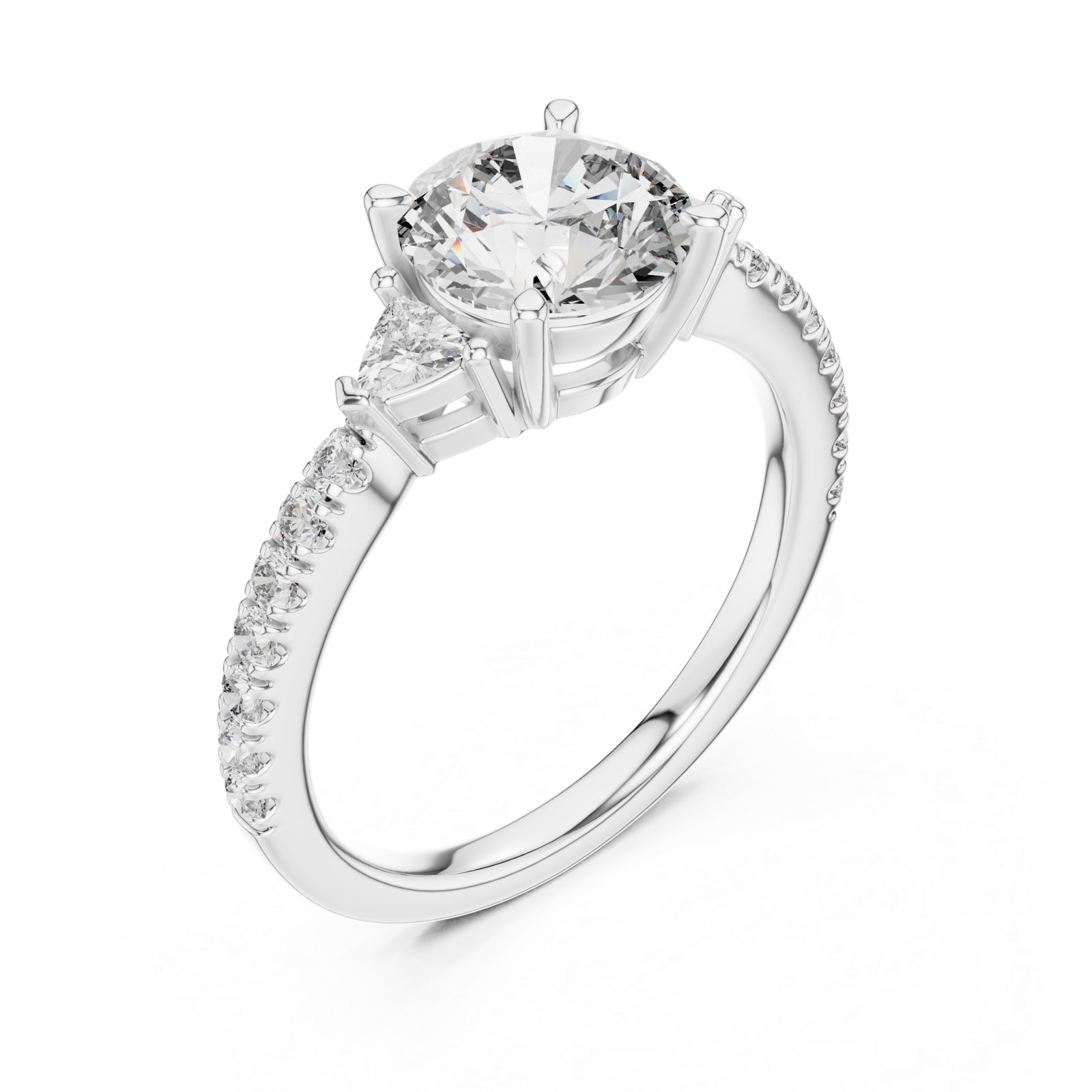  White Gold Twilight Embrace Celebration Ring Right View