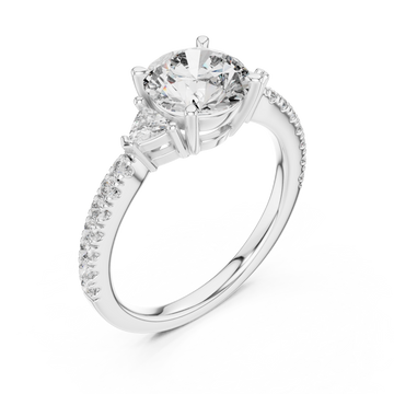  White Gold Twilight Embrace Celebration Ring Right View