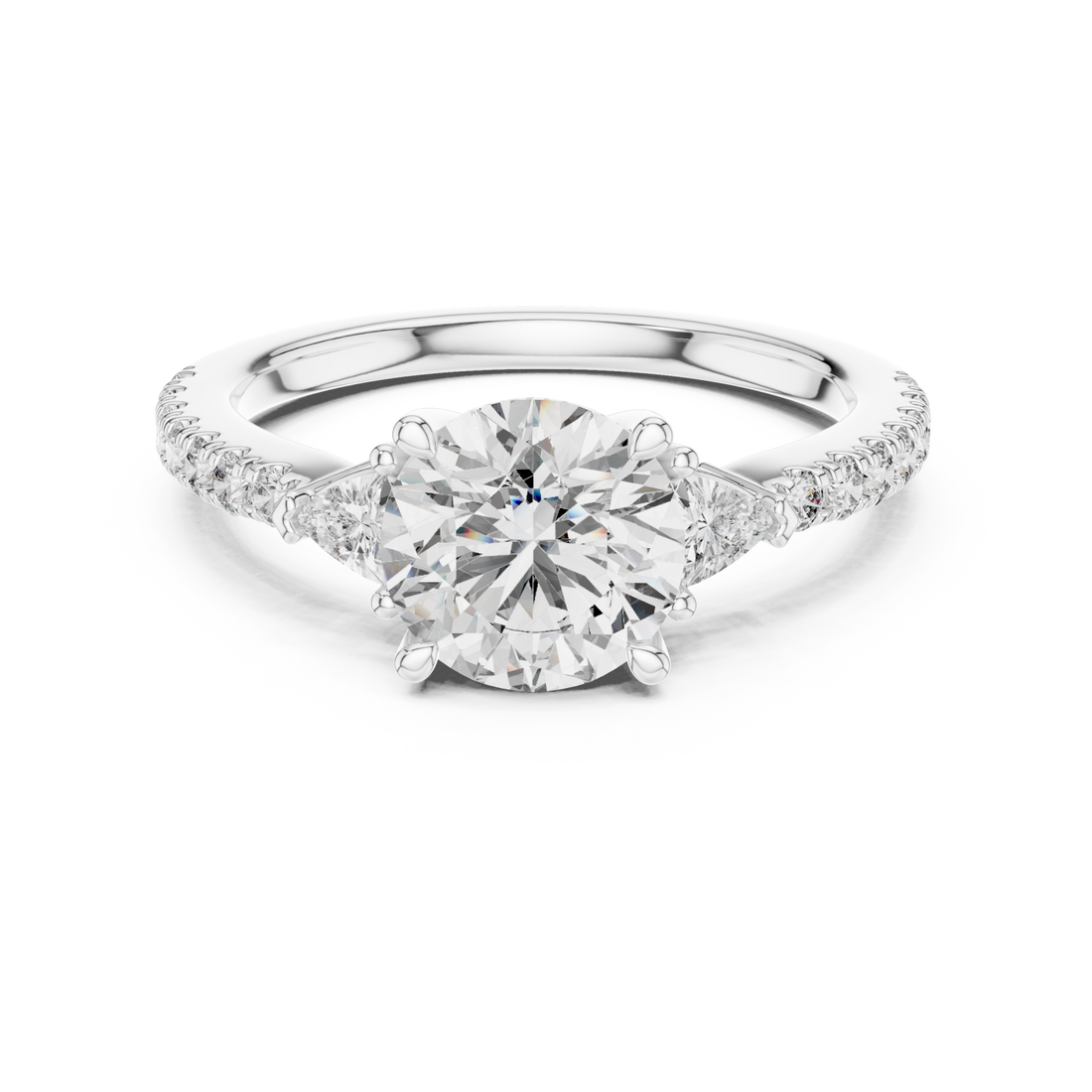  White Gold Twilight Embrace Celebration Ring Right View