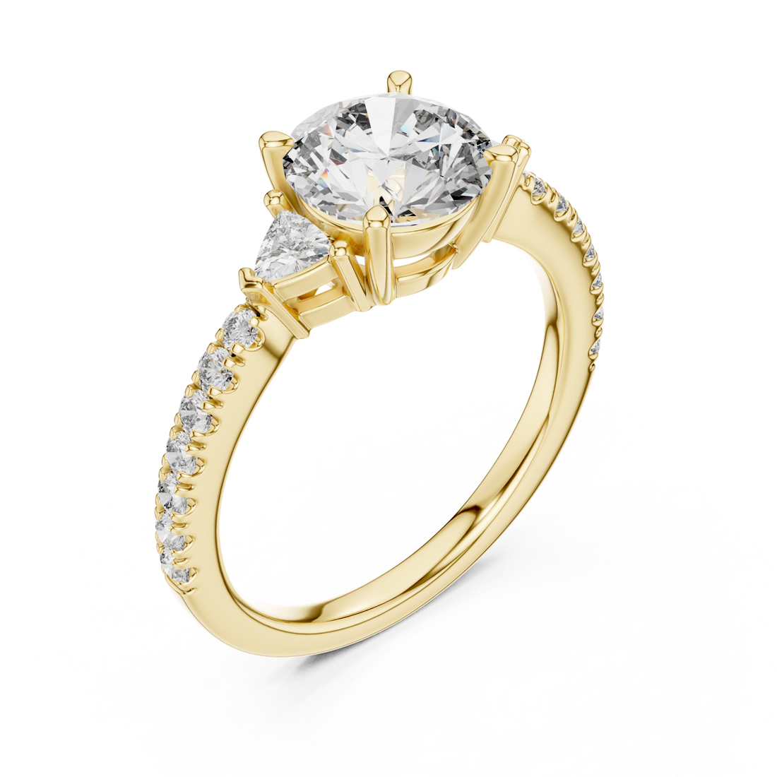 Gold Twilight Embrace Celebration Ring Right View