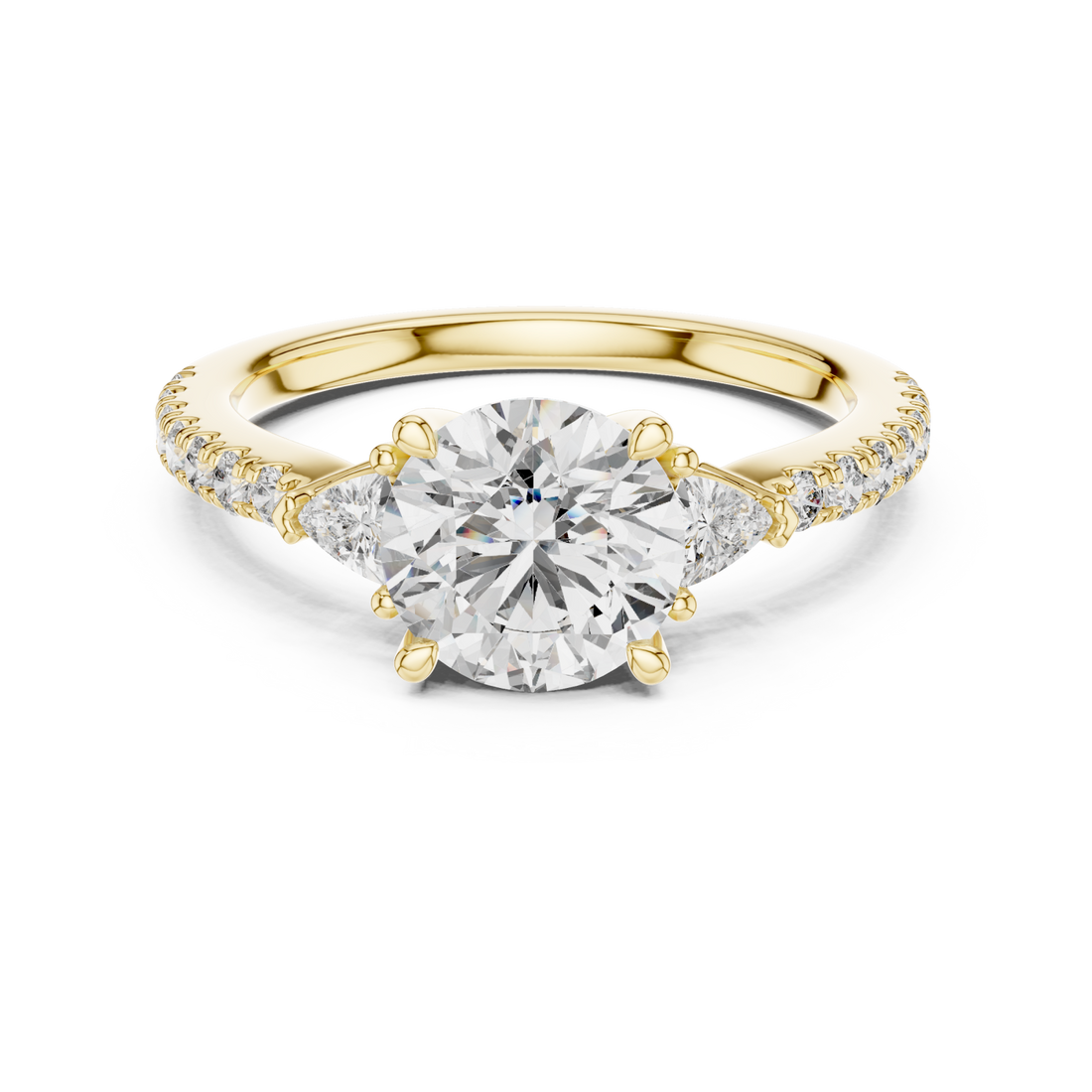 Gold Twilight Embrace Celebration Ring Right View