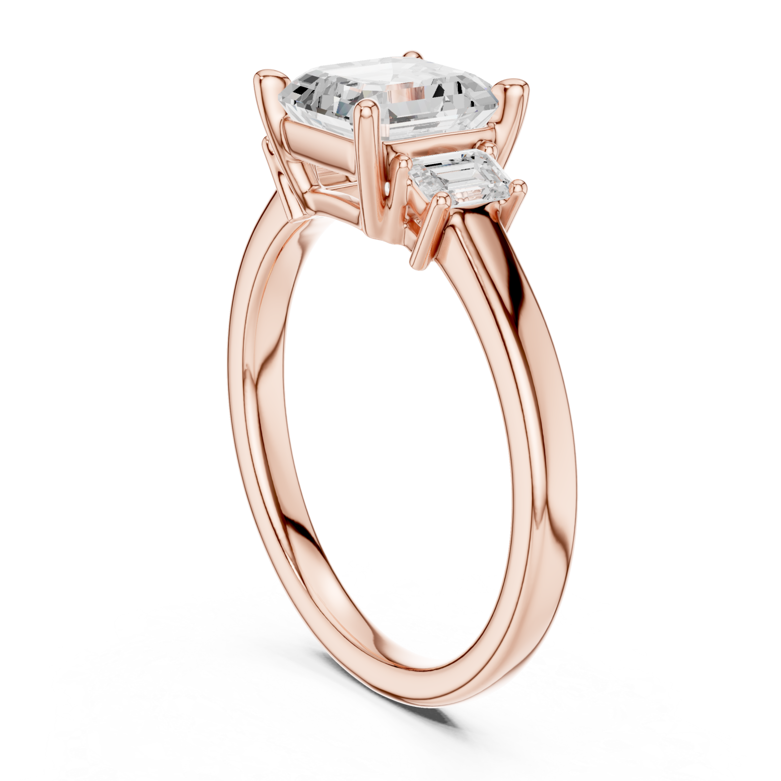  Rose Gold Luminous Harmony Statement Engagement Ring Left View
