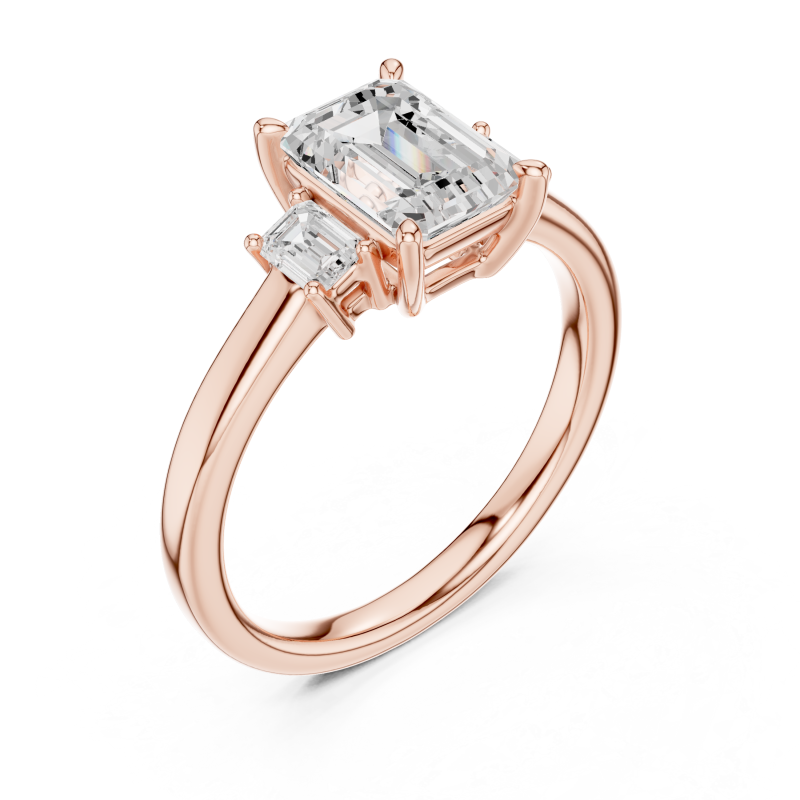  Rose Gold Celestial Promise Elegant Ring Right View