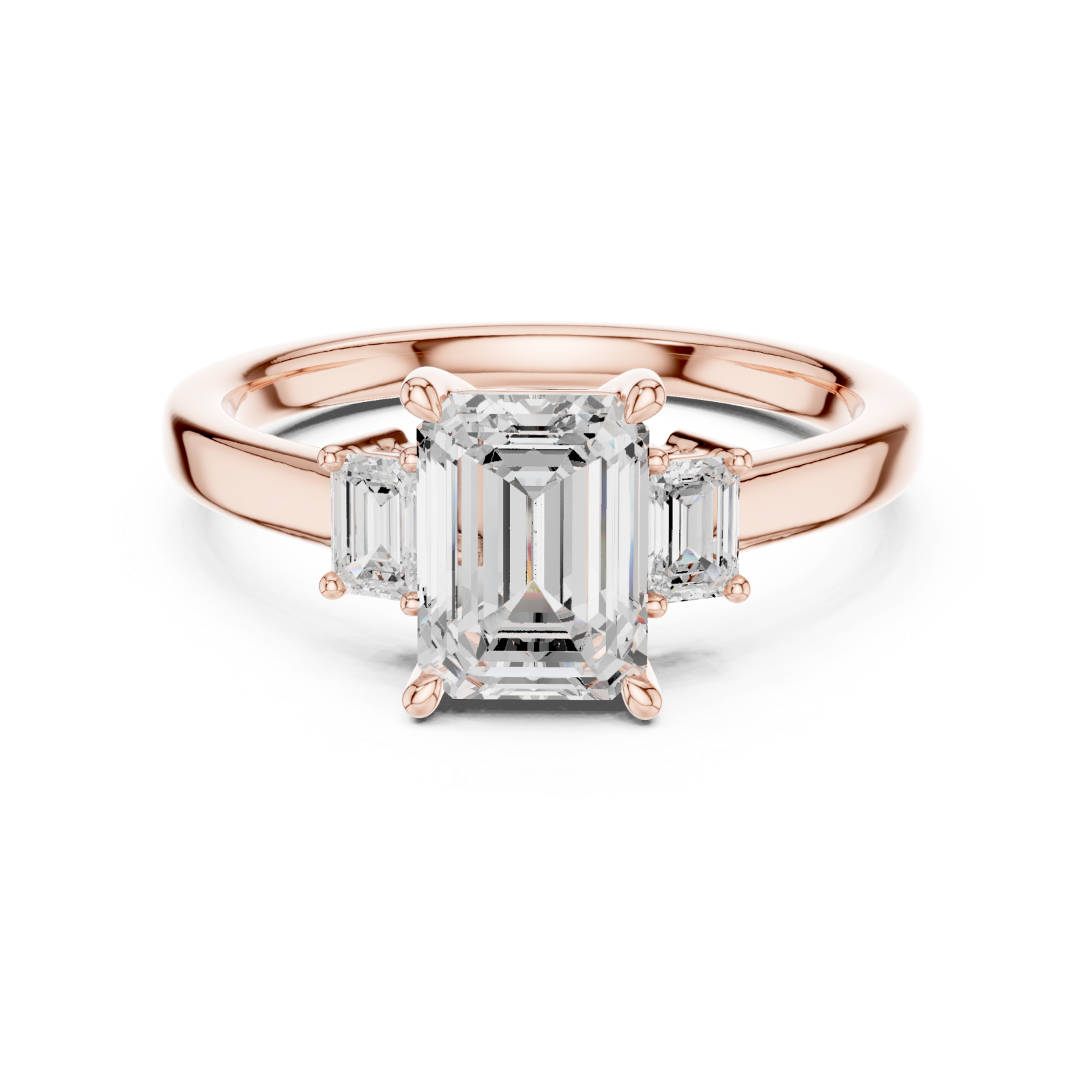  Rose Gold Celestial Promise Elegant Ring Front View