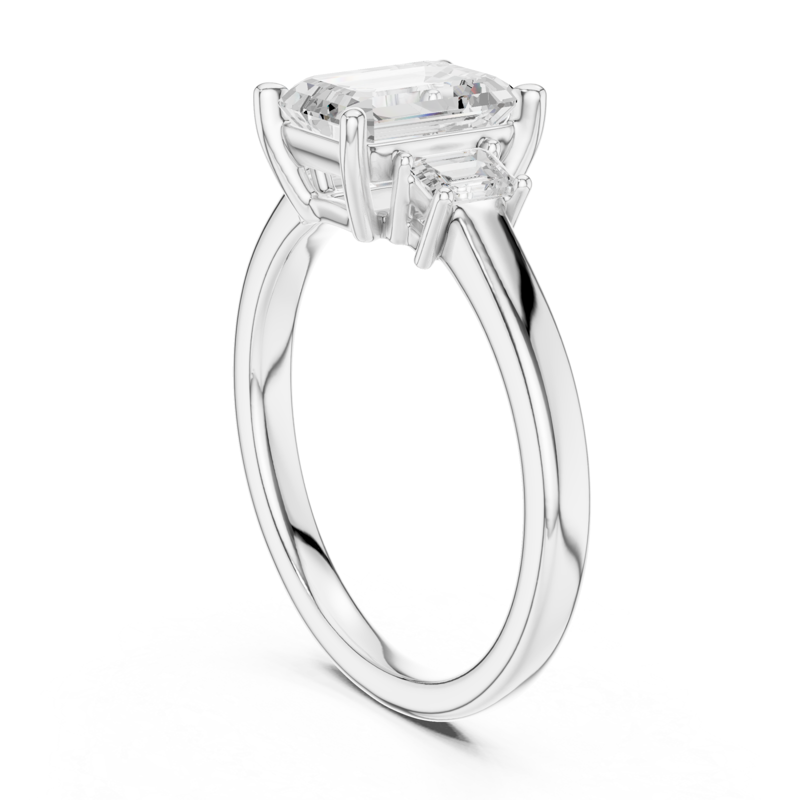  White Gold Celestial Promise Elegant Ring Left View