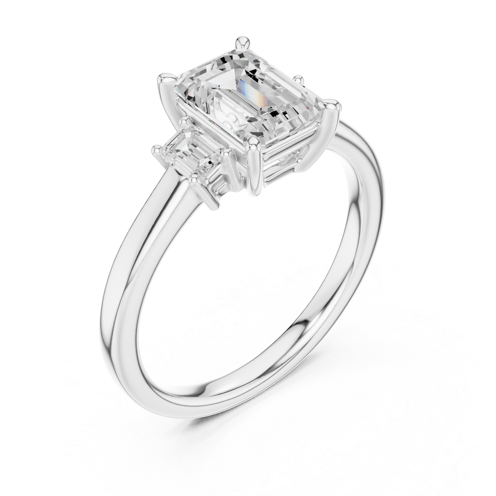  White Gold Celestial Promise Elegant Ring Right View