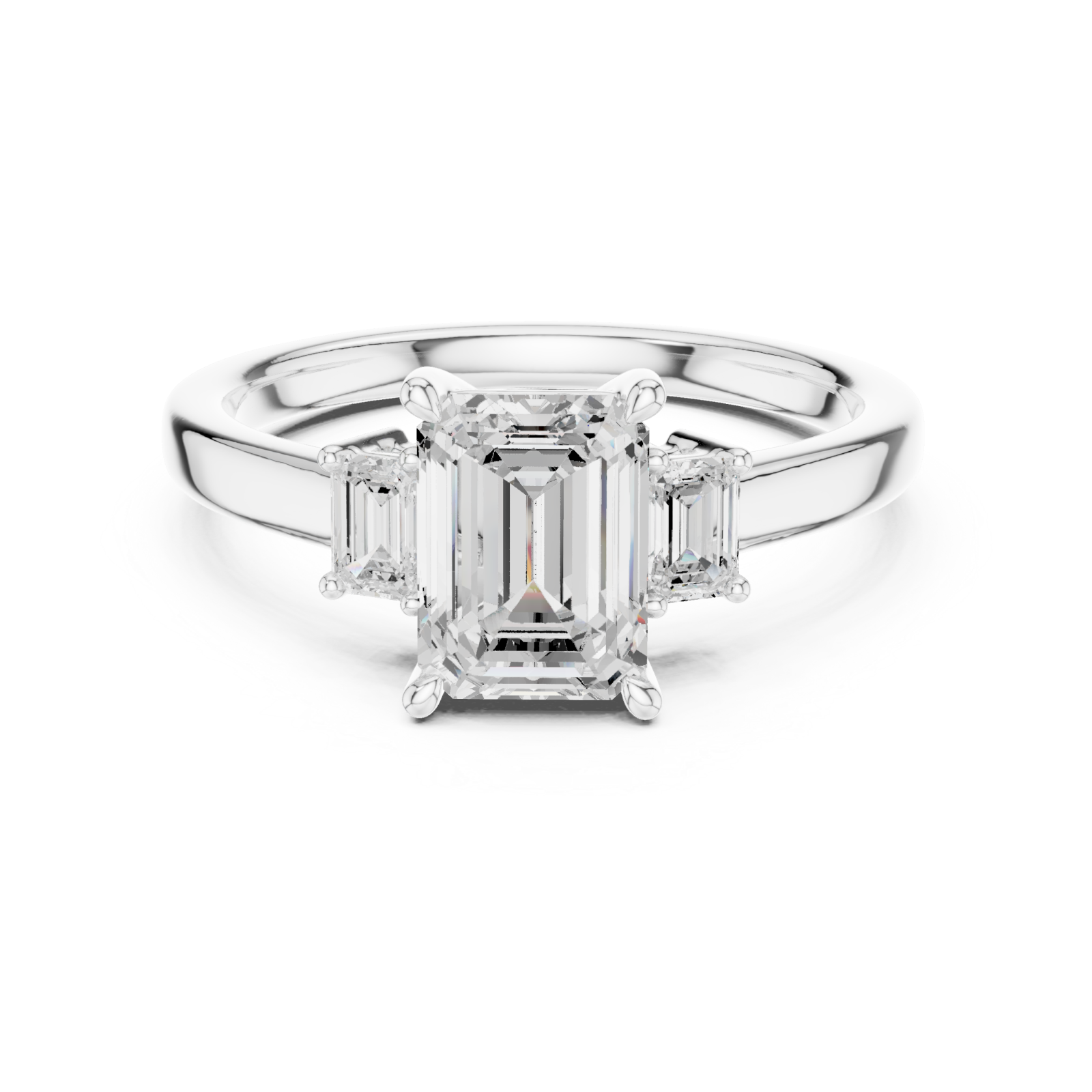  White Gold Celestial Promise Elegant Ring Front View