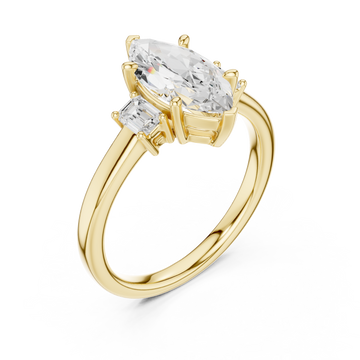 Gold Luminous Marquise Silhouette Ring Right View