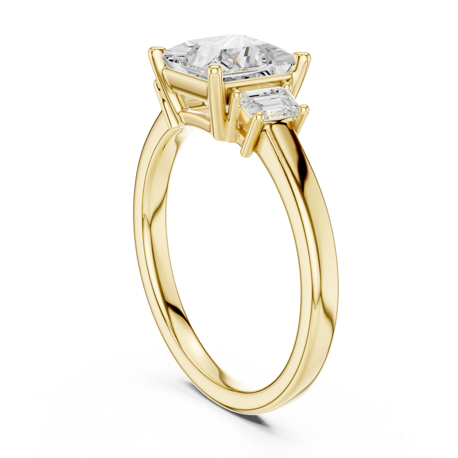  Gold Radiant Splendor Solitaire Ring Left View