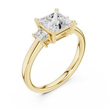 Gold Radiant Splendor Solitaire Ring Right View