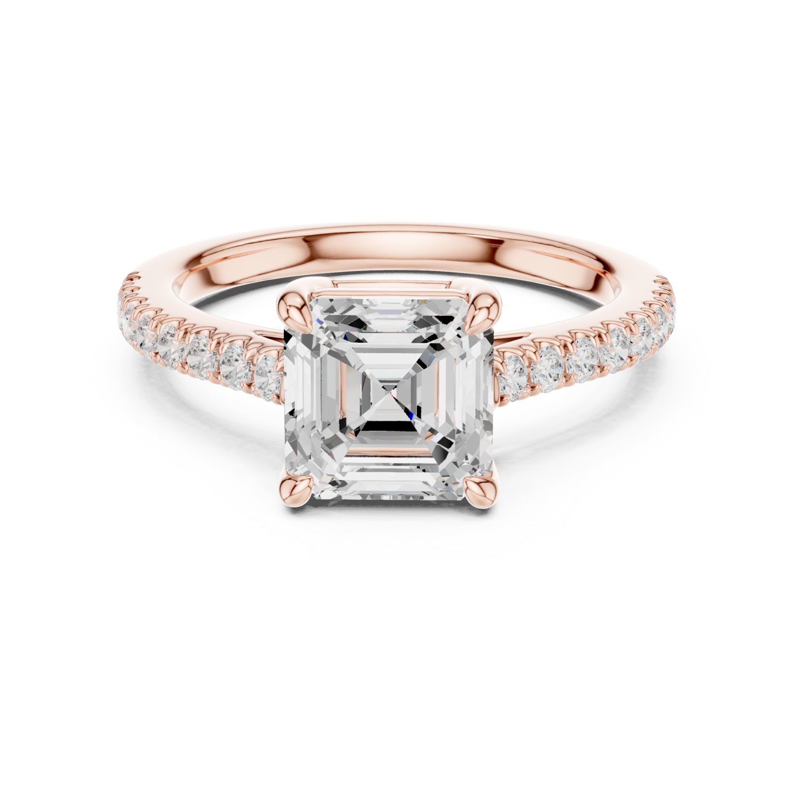  Rose Gold Celestial Allure Ring Front View