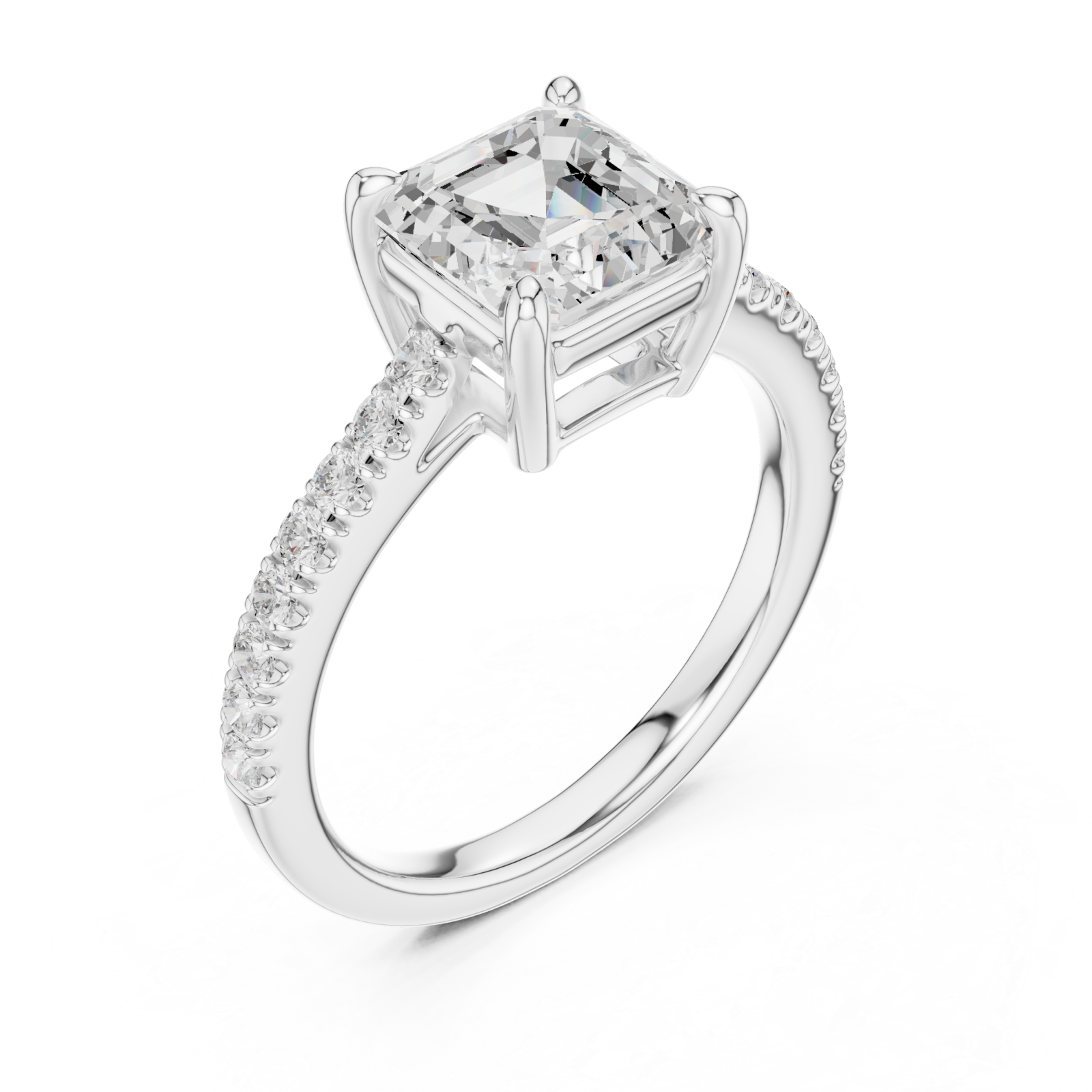  White Gold Celestial Allure Ring Right View