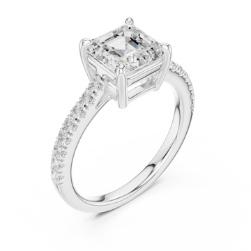  White Gold Celestial Allure Ring Right View